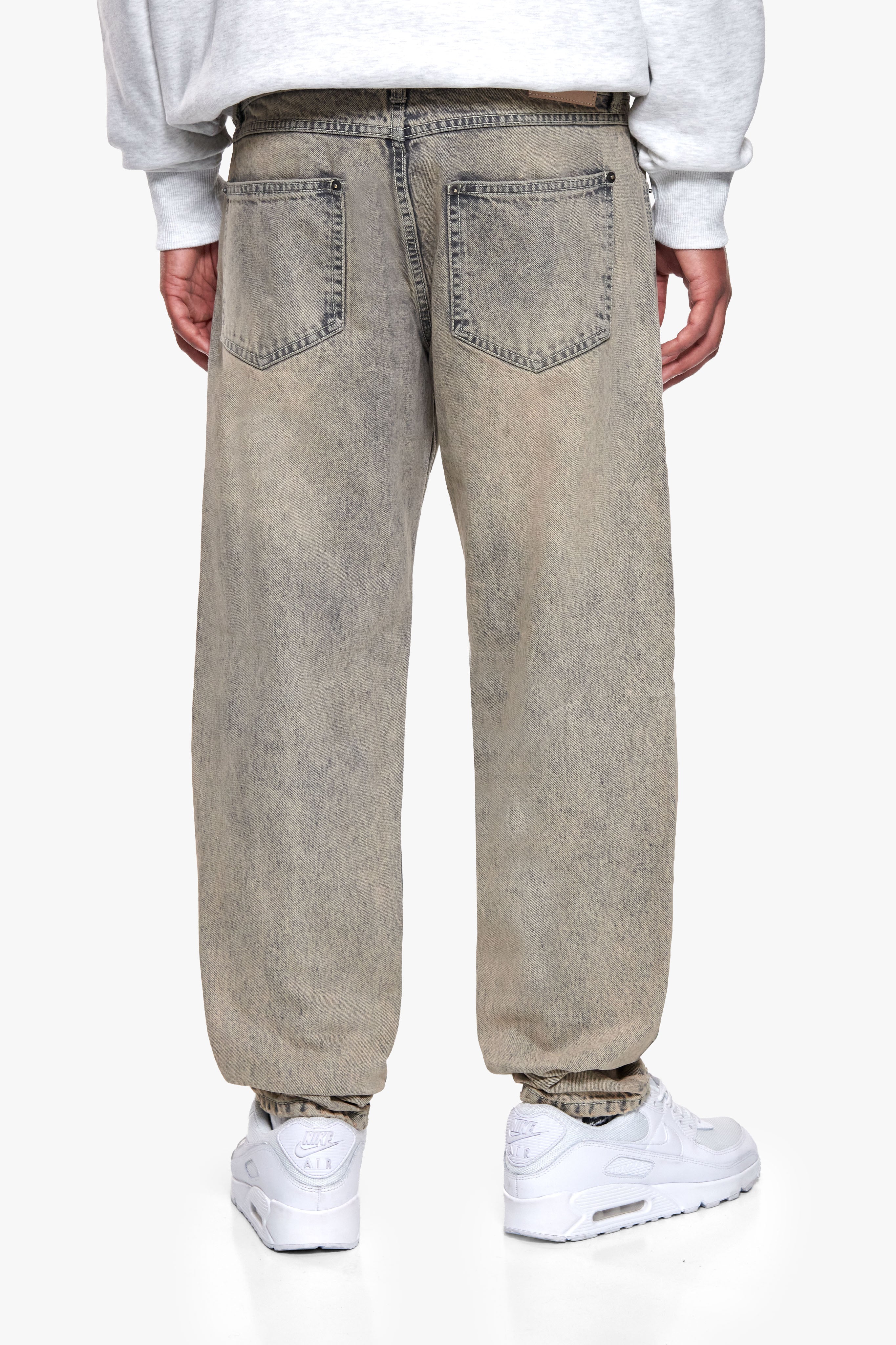 LOOSE FIT JEANS SAND WASHED BEIGE
