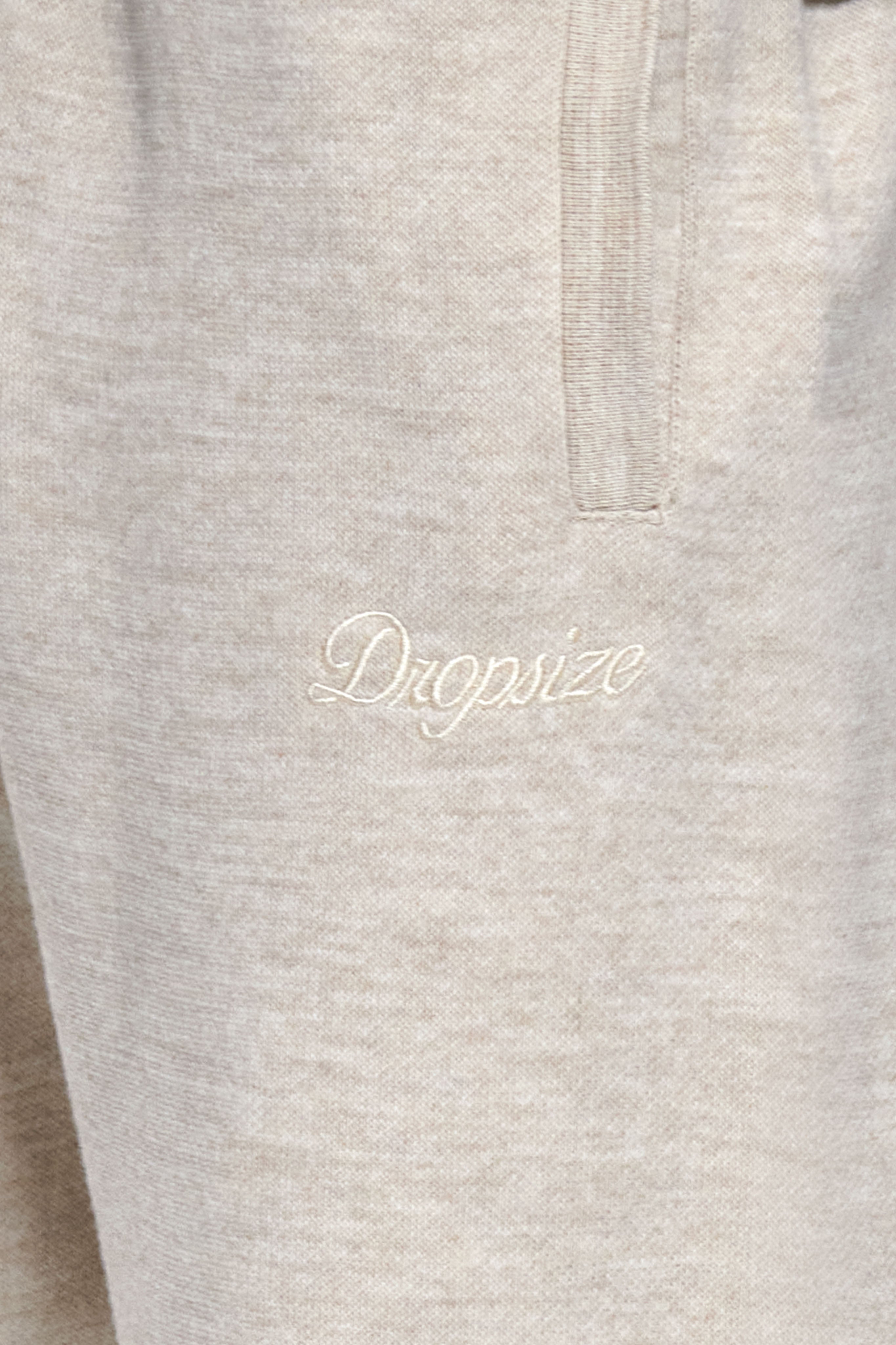 LIGHTWEIGHT KNIT JOGGER BEIGE MELANGE