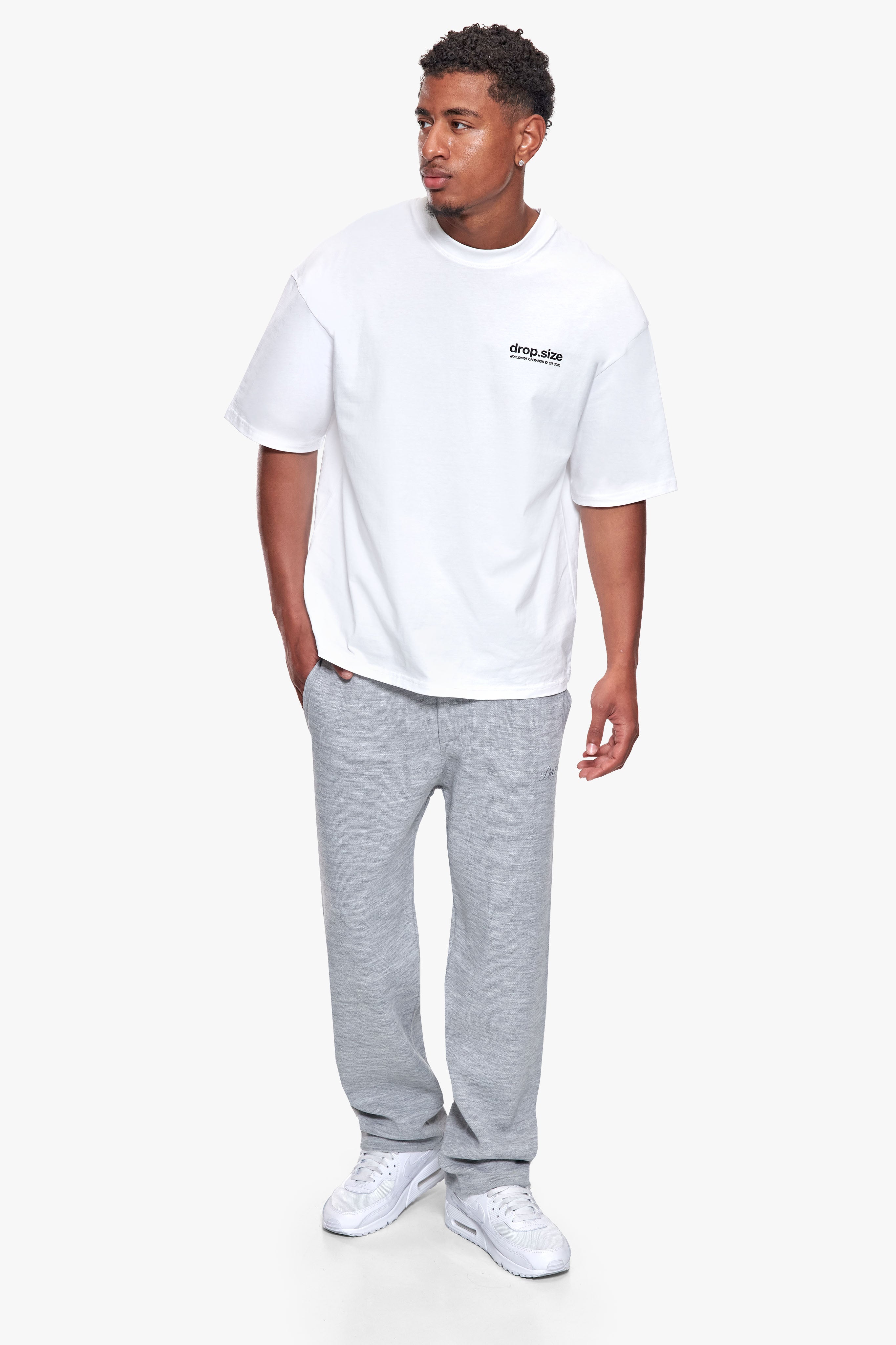 LIGHTWEIGHT KNIT JOGGER GREY MELANGE
