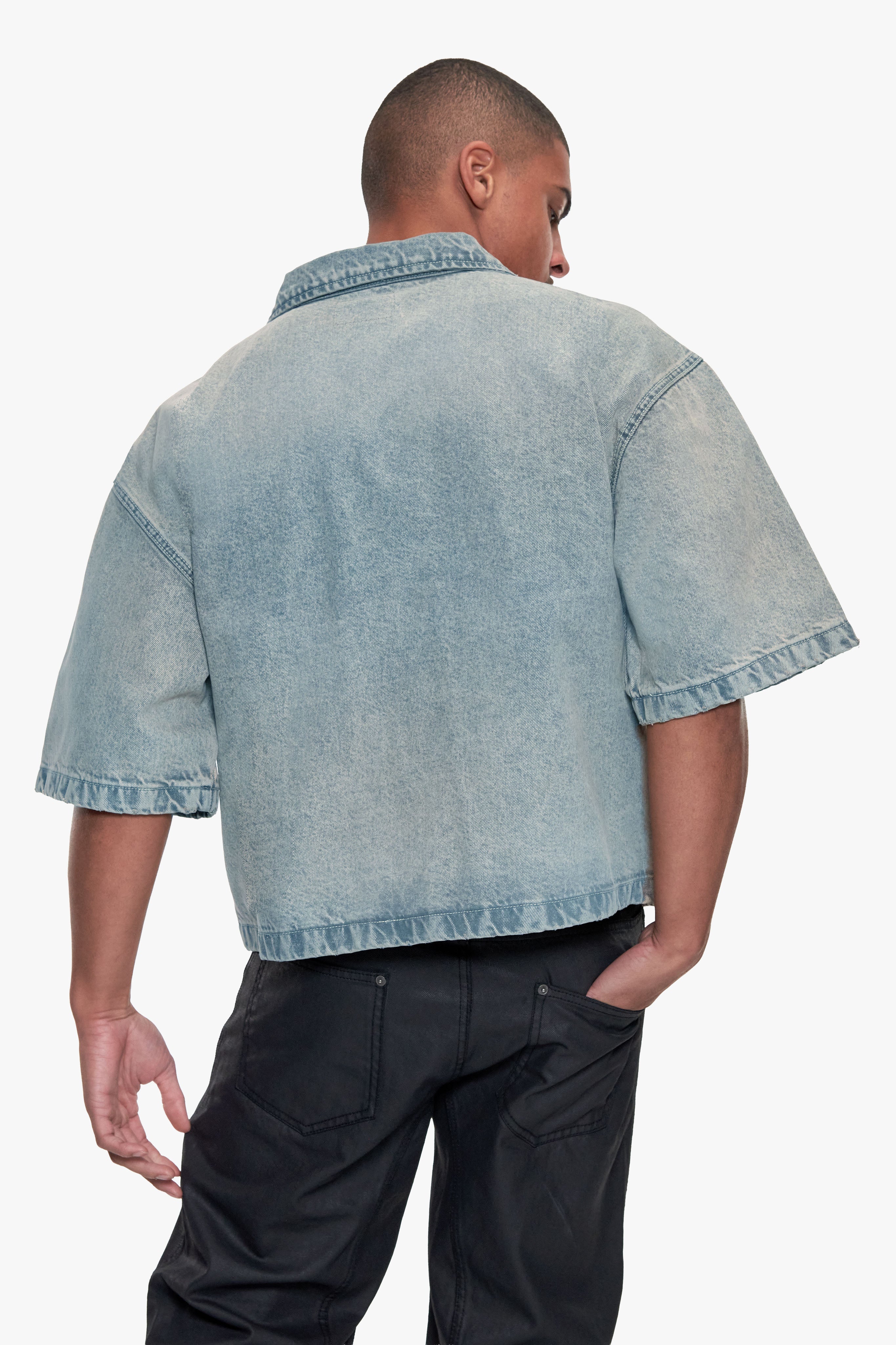 CARPENTER DENIM SHIRT WASHED BLUE