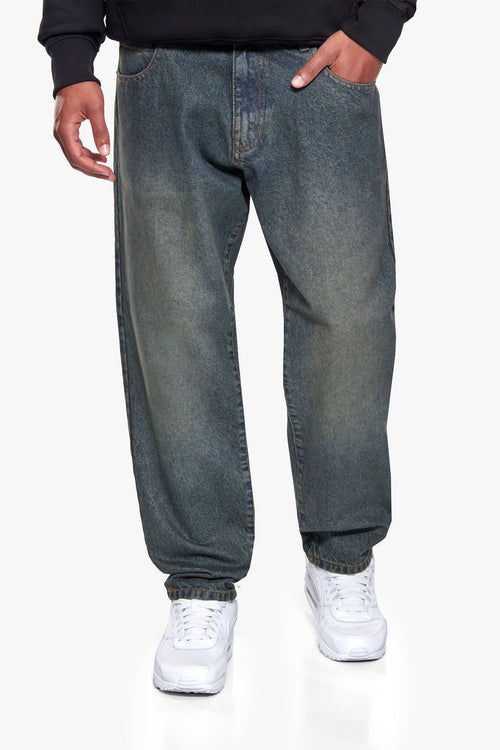 LOOSE FIT JEANS DIRTY WASH BLUE