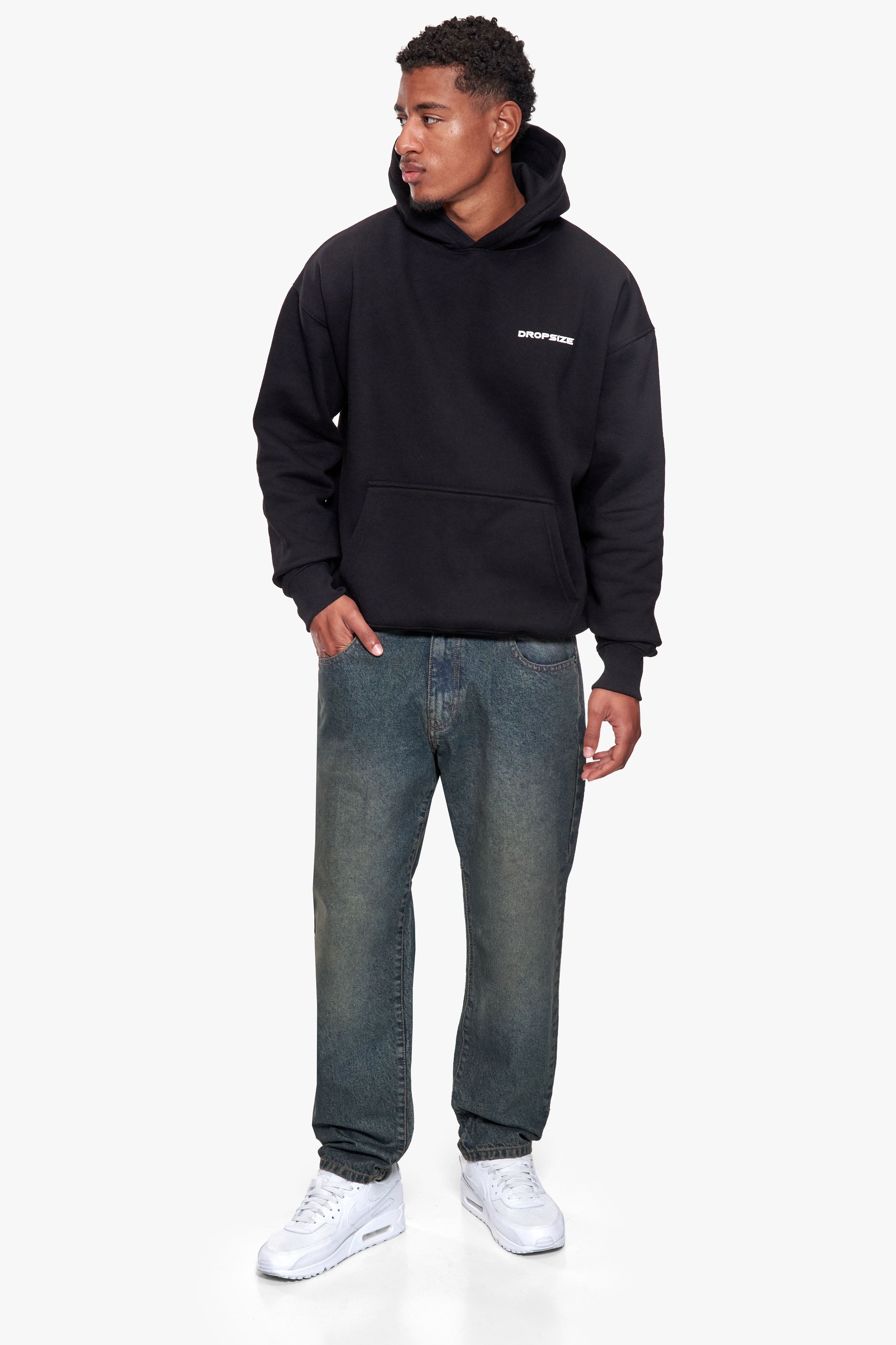 LOOSE FIT JEANS DIRTY WASH BLUE