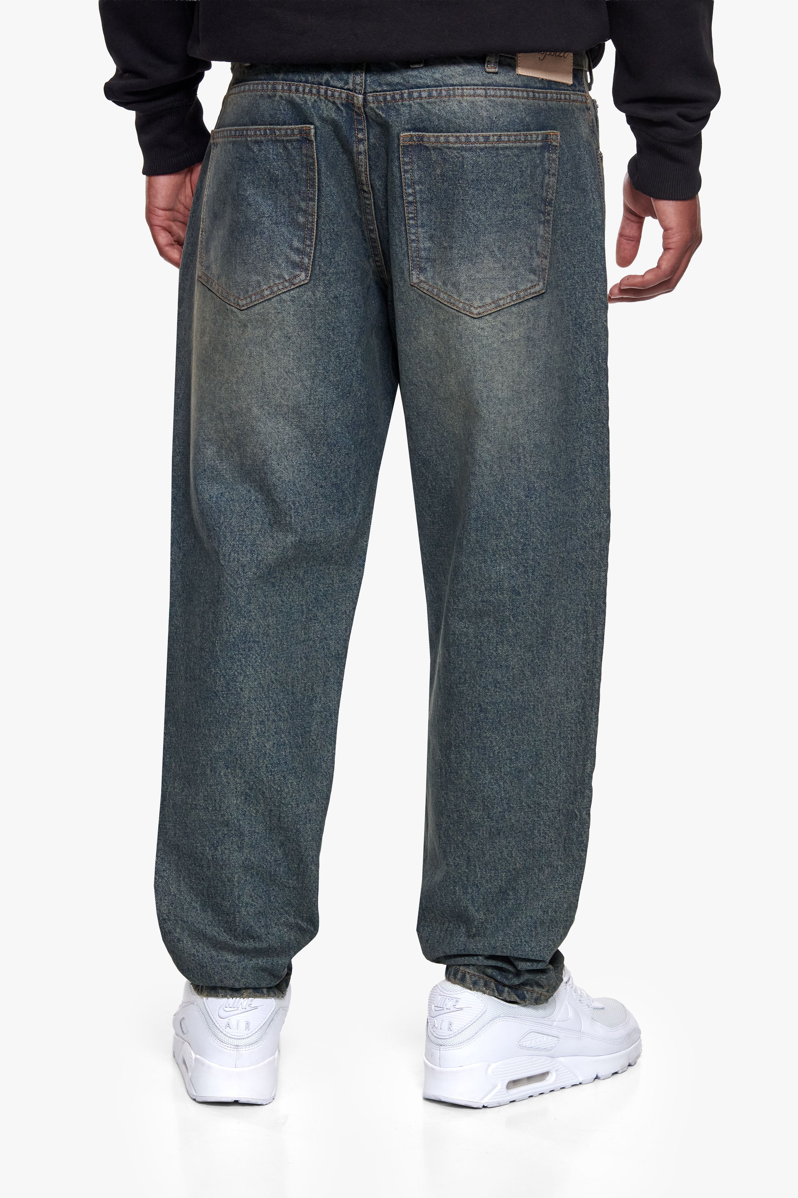 LOOSE FIT JEANS DIRTY WASH BLUE