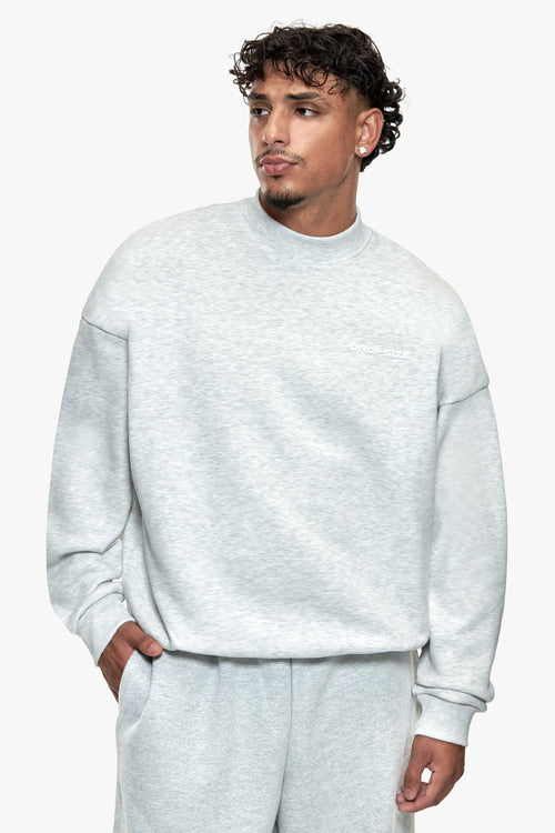 BASIC HD LOGO CREWNECK GREY MELANGE