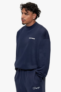 BASIC HD LOGO CREWNECK SPACE BLUE