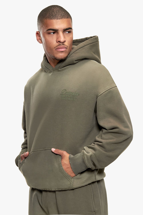 DESTROY HOODIE SPRAY WASHED OLIVE