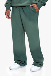 BLEACHED JOGGER SPRAY WASHED DARK GREEN
