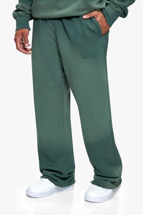 BLEACHED JOGGER SPRAY WASHED DARK GREEN