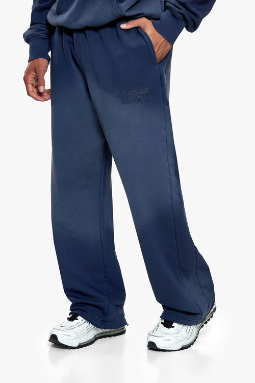 DESTROY BLEACHED JOGGER SPRAY WASHED SPACE BLUE