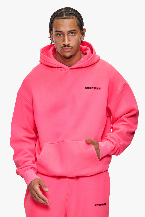 HD LOGO HOODIE NEON PINK