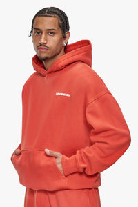 BASIC HOODIE WASHED ORANGE
