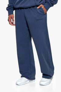 OPEN LEG JOGGER ACID WASHED SPACE BLUE