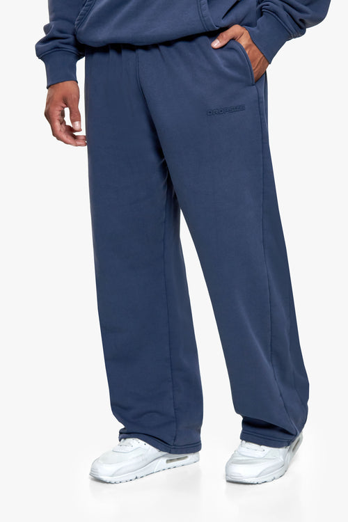 OPEN LEG JOGGER ACID WASHED SPACE BLUE