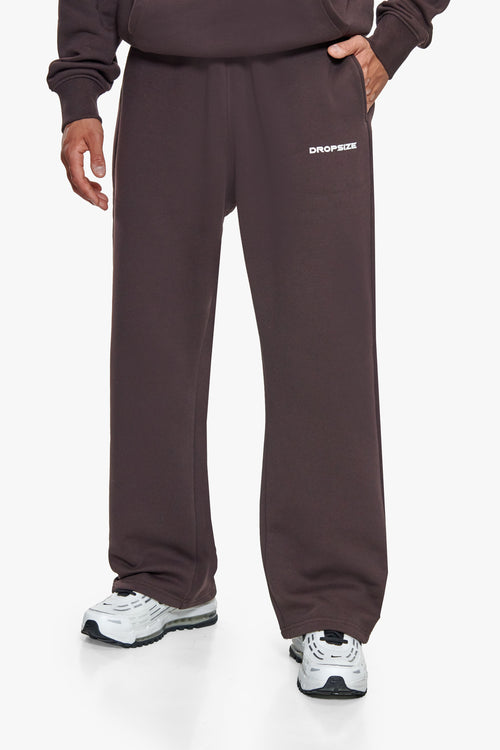 OPEN LEG JOGGER CHOCOLATE BROWN