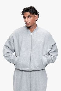 BOMBER ZIPPER JACKET GREY MELANGE