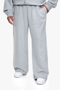 BAGGY OPEN LEG JOGGER GREY MELANGE