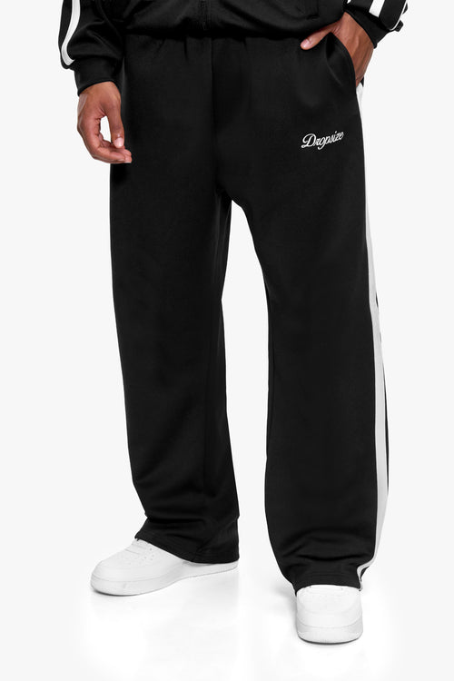 NYLON TRACK PANTS BLACK