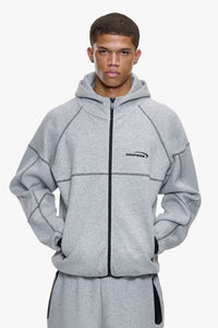 PERFORMANCE TECH FLEECE ZIP JACKET GREY MELANGE
