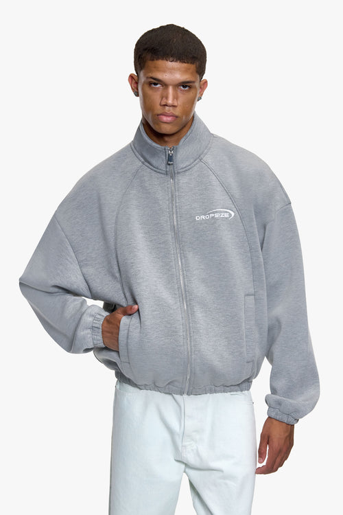 SCUBA BOMBER ZIP JACKET GREY MELANGE