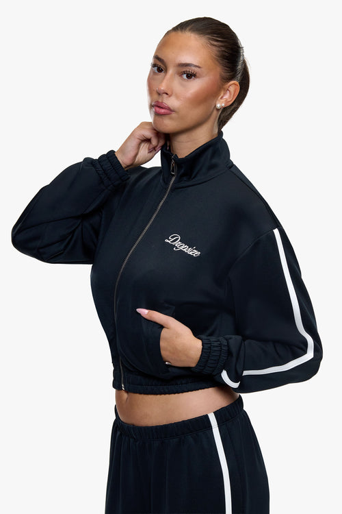 WOMEN RACING ZIP JACKET BLACK