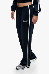 WOMEN RACING OPEN LEG JOGGER BLACK