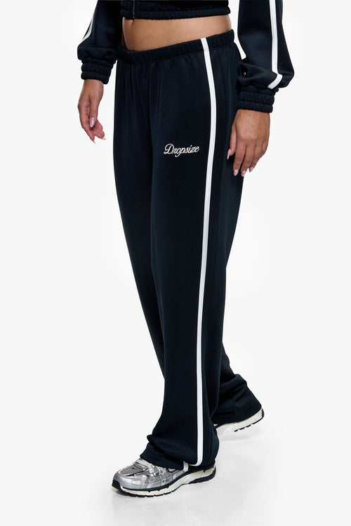 WOMEN RACING OPEN LEG JOGGER BLACK