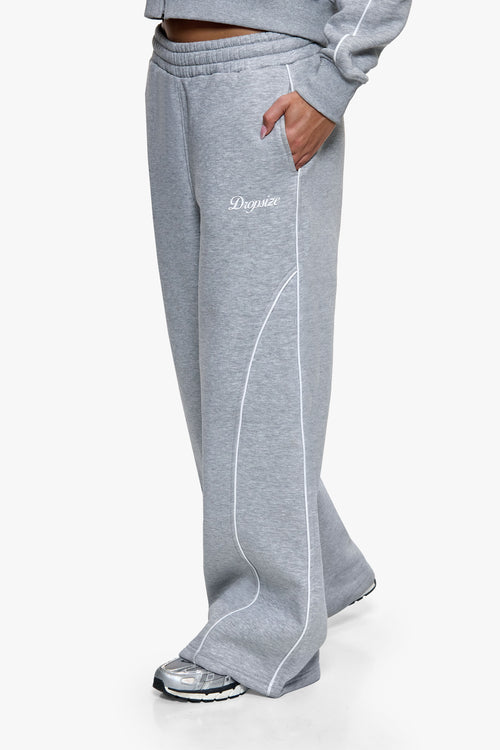 WOMEN PIPING JOGGER GREY MELANGE