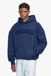 DOUBLE LAYER HOODIE WASHED SPACE BLUE