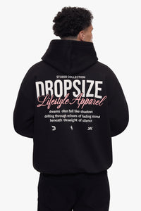 LIFESTYLE PRINT HOODIE BLACK
