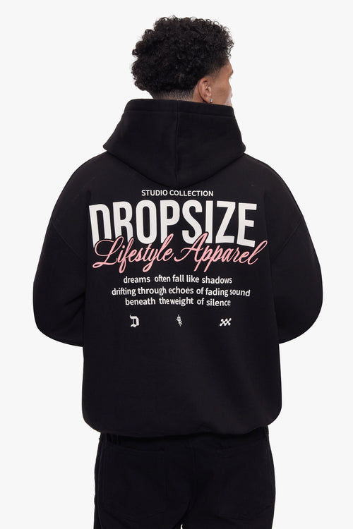 LIFESTYLE PRINT HOODIE BLACK