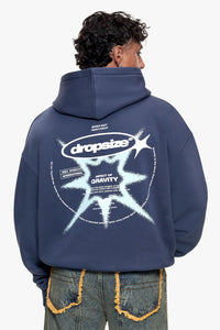 UNIVERSE HOODIE WASHED BLUE GREY