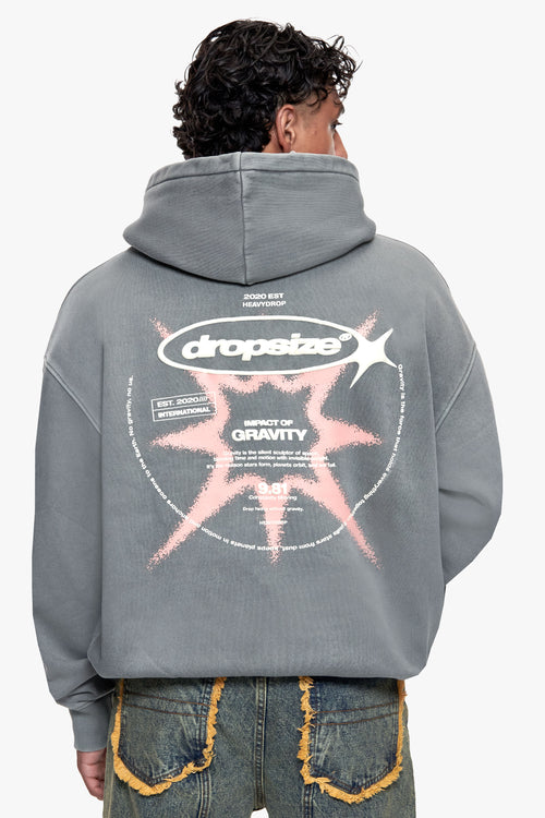 UNIVERSE HOODIE WASHED GREY