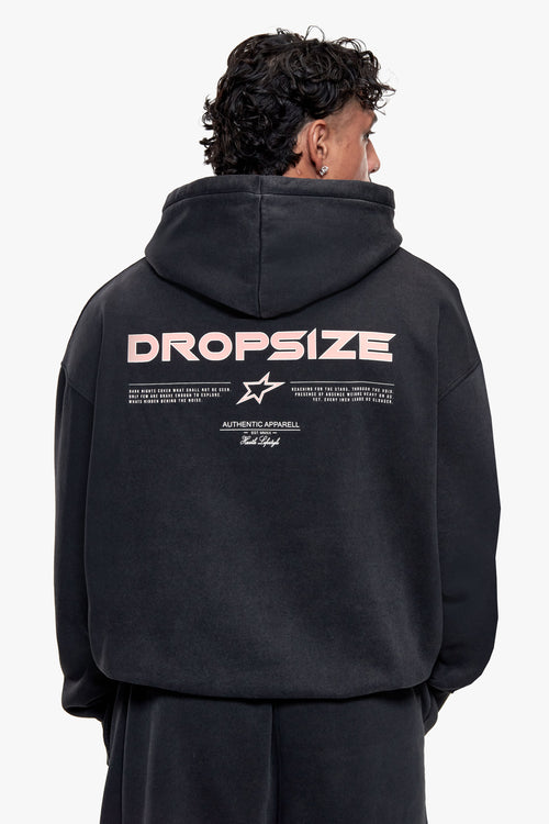 STARDUST HOODIE ACID WASHED BLACK