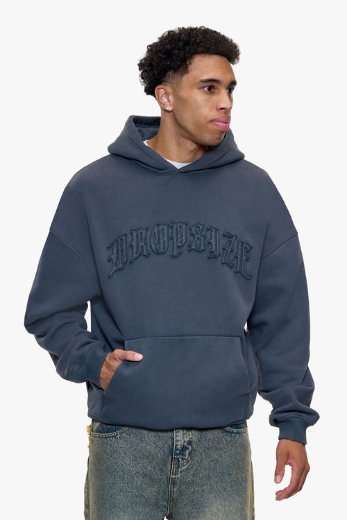 LOGO PATCH HOODIE WASHED MOSS GREEN