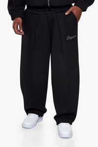 RHINESTONE LOGO BALLON FIT JOGGER BLACK