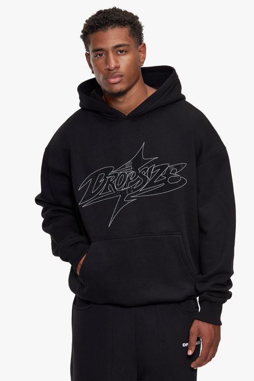 SILVER LININGS HOODIE BLACK