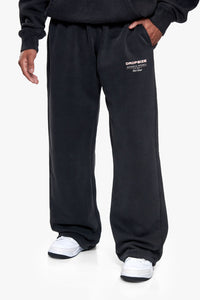 STARDUST OPEN LEG JOGGER ACID WASHED BLACK