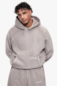 SEAMLINE HOODIE WASHED BEIGE
