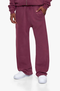 SEAMLINE OPEN LEG JOGGER WASHED CRANBERRY RED