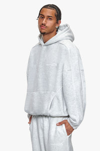 PIPING HOODIE GREY MELANGE