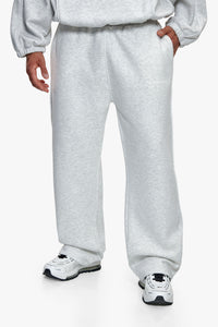 PIPING OPEN LEG JOGGER GREY MELANGE