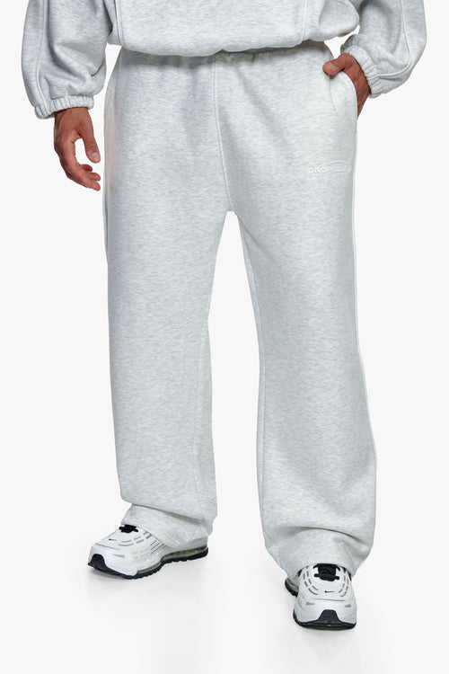 PIPING OPEN LEG JOGGER GREY MELANGE