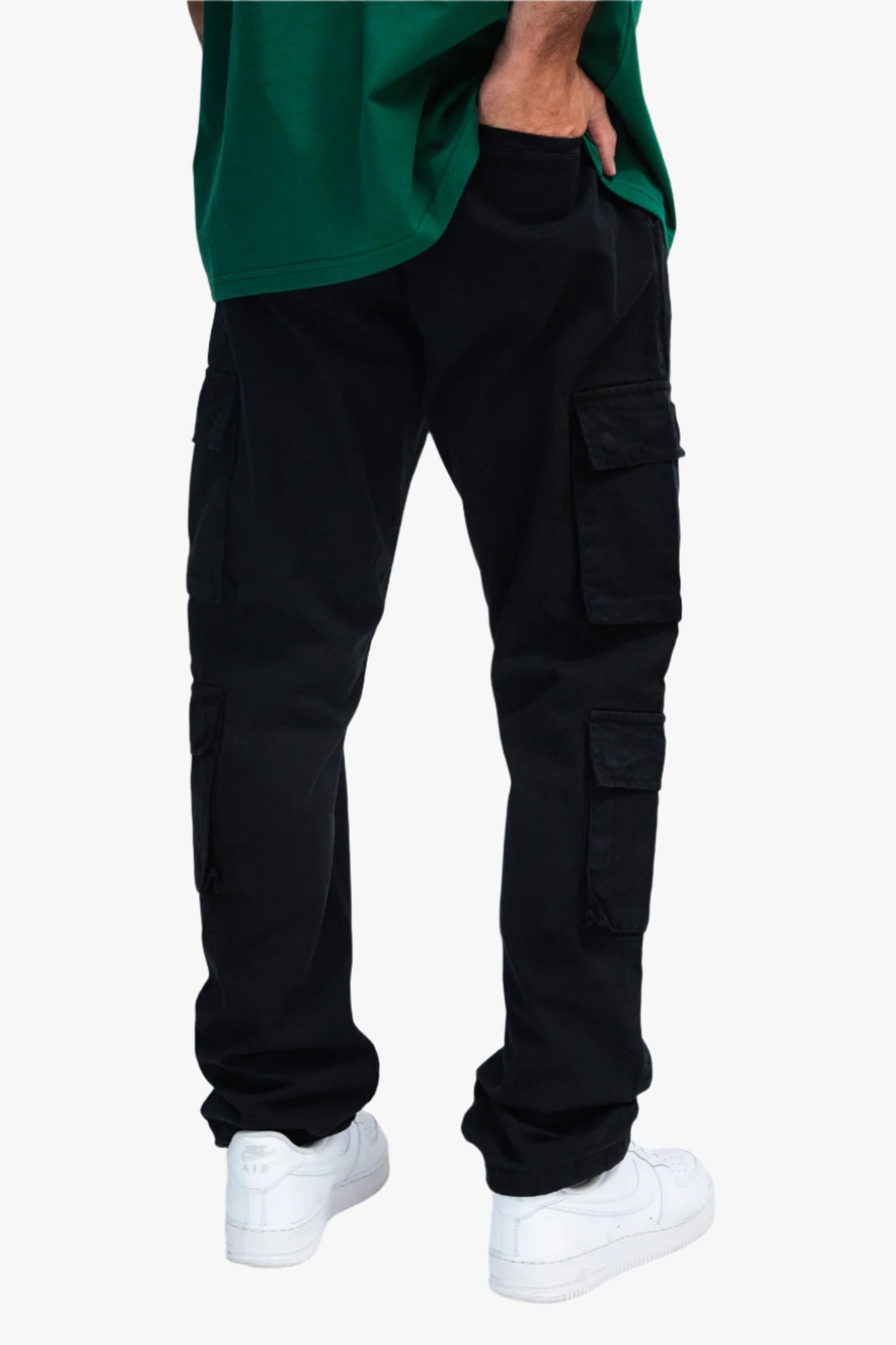 DOUBLE POCKET CARGO PANT BLACK