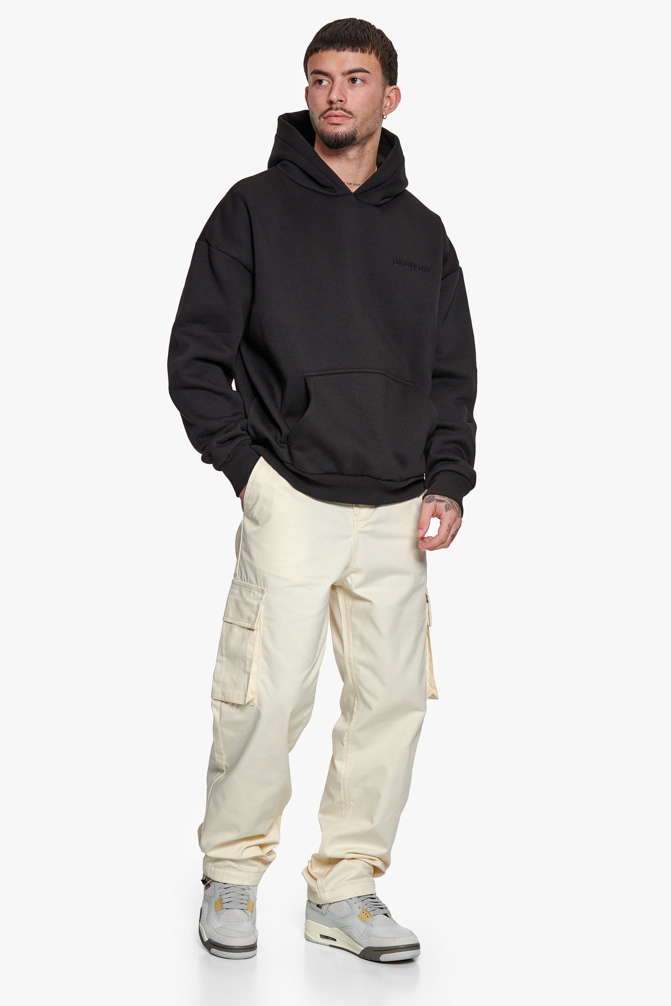 SINGLE CARGO POCKET WORKWEAR PANTS CREAM