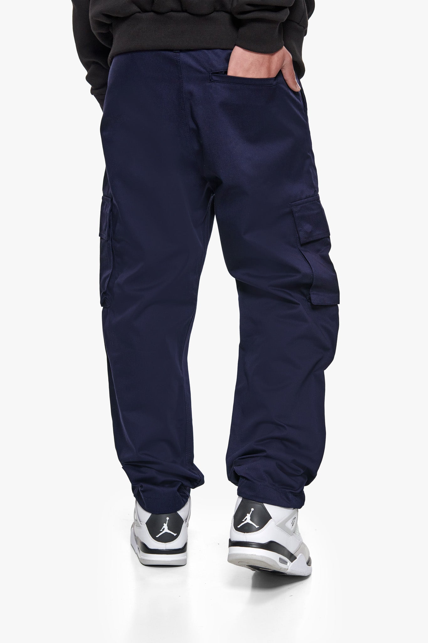 SINGLE CARGO POCKET WORK WEAR PANTS NAVY
