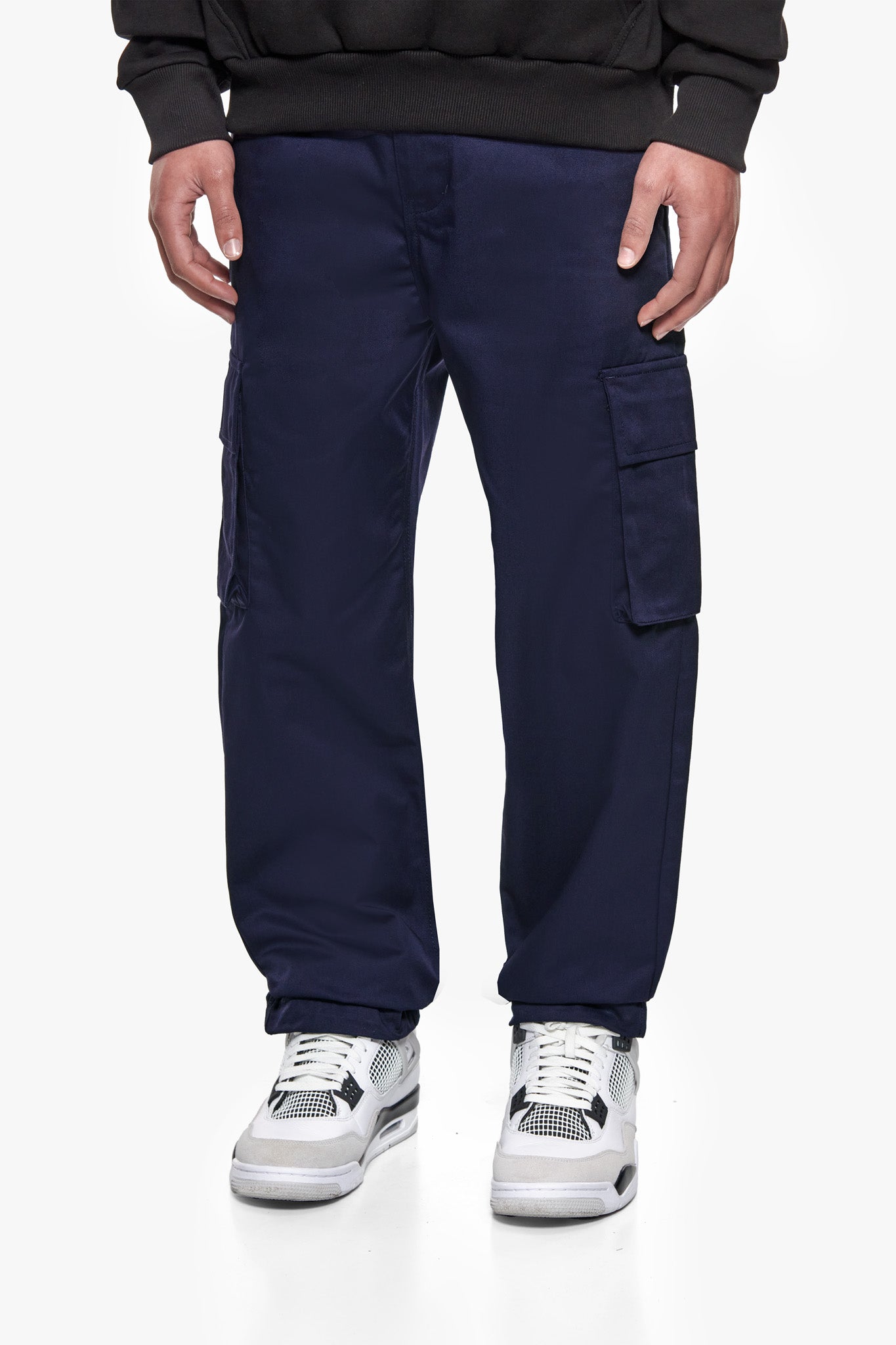 SINGLE CARGO POCKET WORK WEAR PANTS NAVY