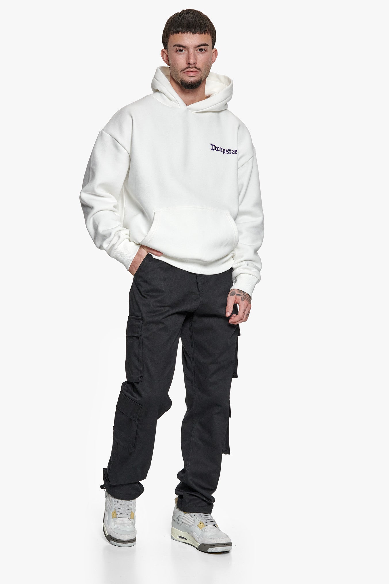 DOUBLE CARGO POCKET WORKWEAR PANTS BLACK