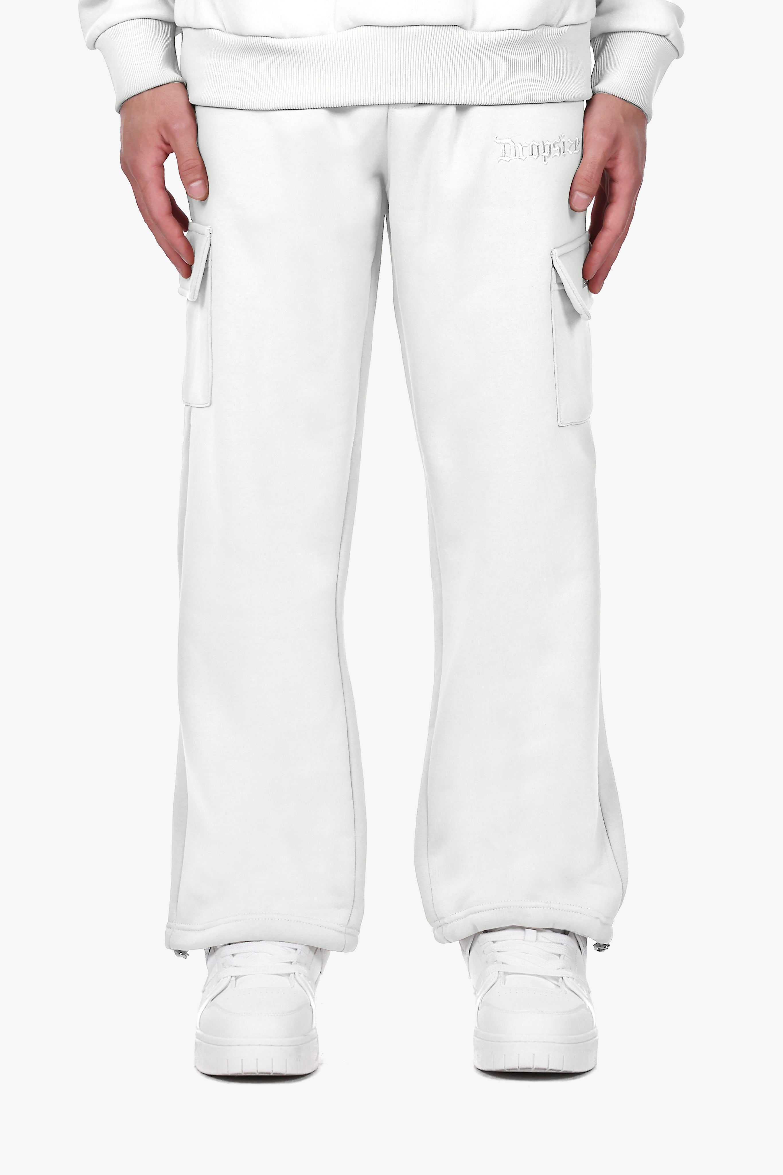 CARGO LOOSE FIT SWEATPANTS CREAM WHITE