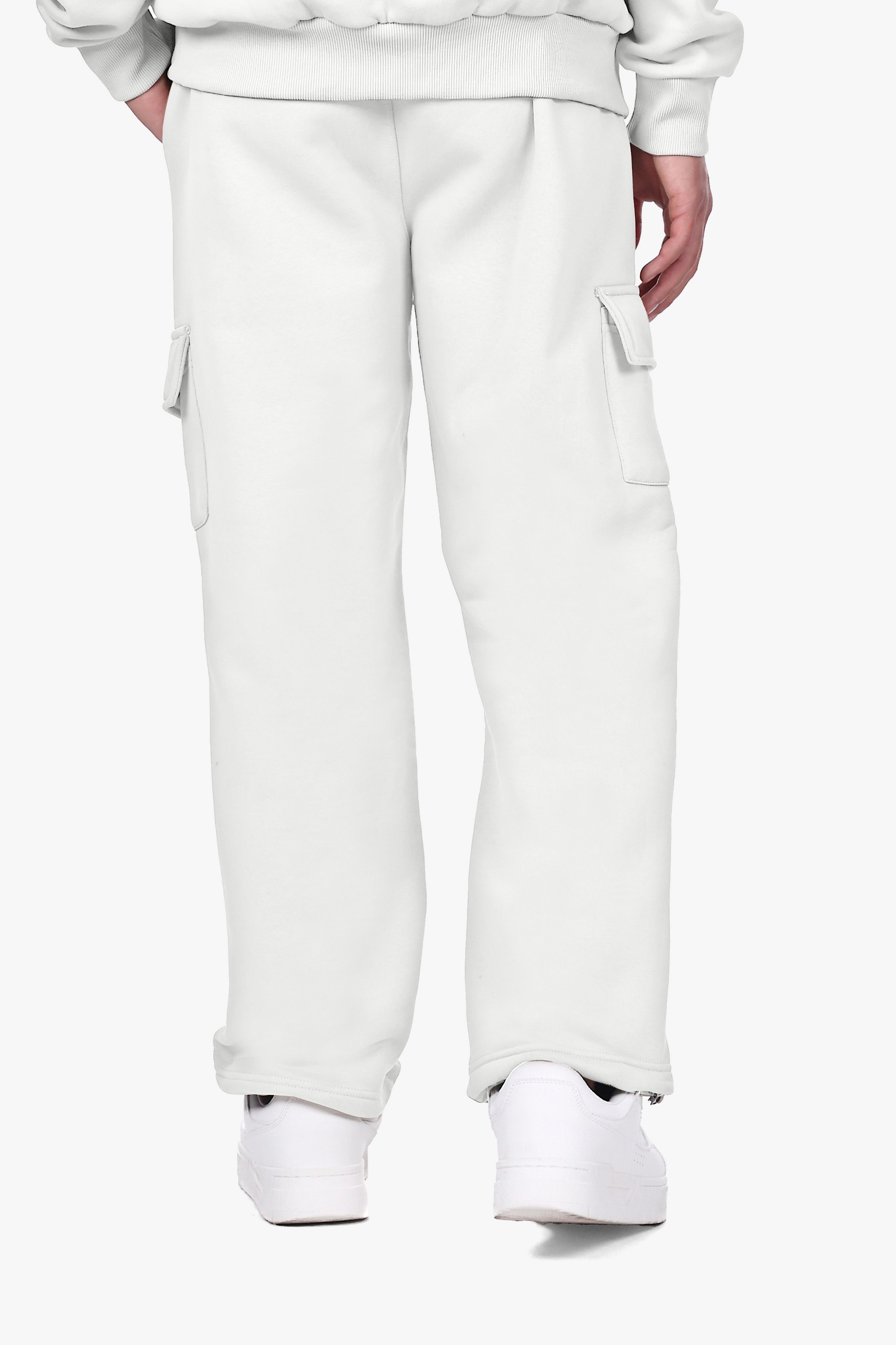 CARGO LOOSE FIT SWEATPANTS CREAM WHITE