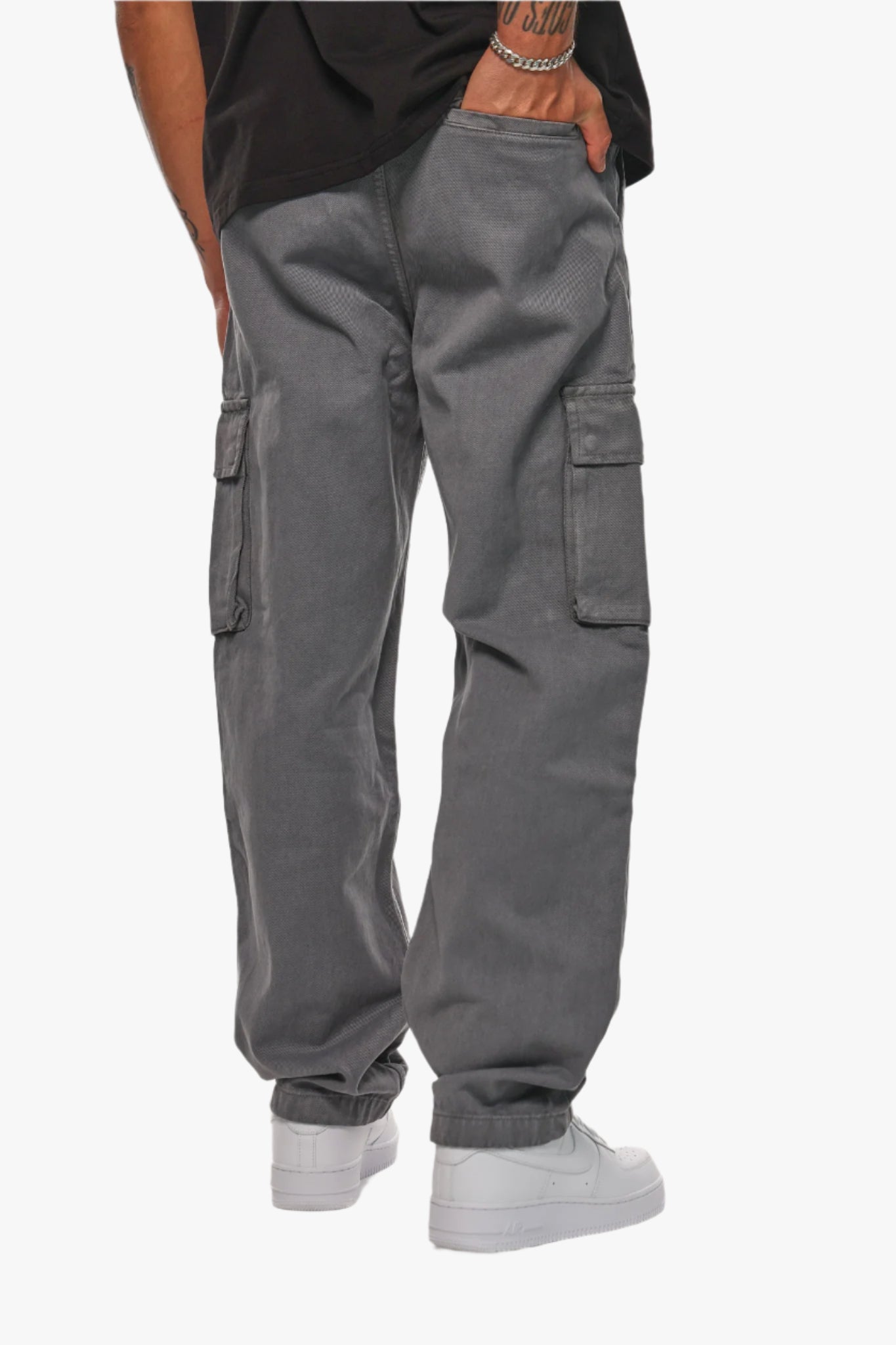 V2 CARGO JEANS SINGLE POCKET STEEL GREY